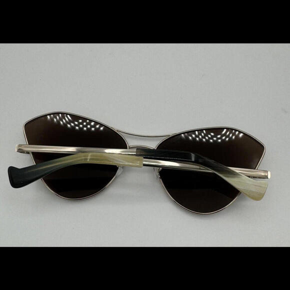 Grey Ant Fluxus Cat Eye Aviator Sunglasses Silver Brown Lens 60/15/140 - Picture 4 of 7